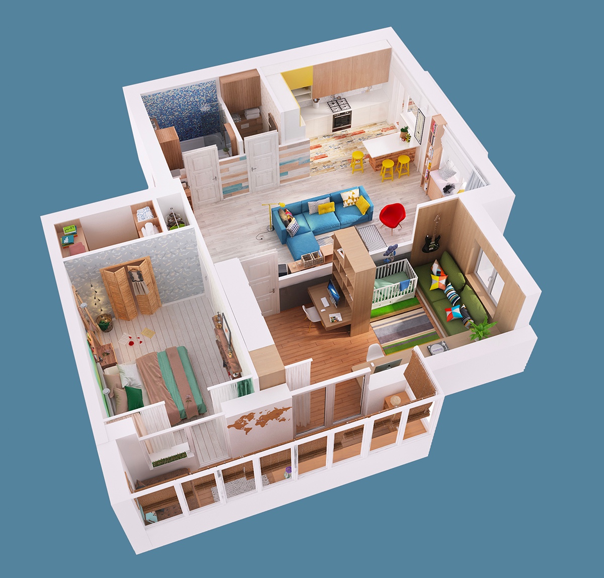 dollhouse-view-floor-plan