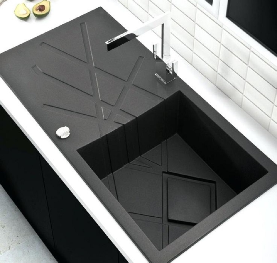 1 Under Bench Kitchen Sinks 블랙 벤치 싱크 11