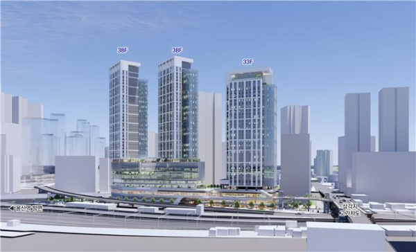 용산구 문배동 오리온 사옥 부지 개발 예상 조감도