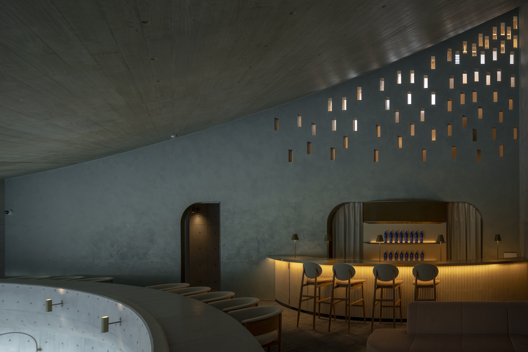 Third floor bar under the roof of AOI Celestie Coffee Roastery