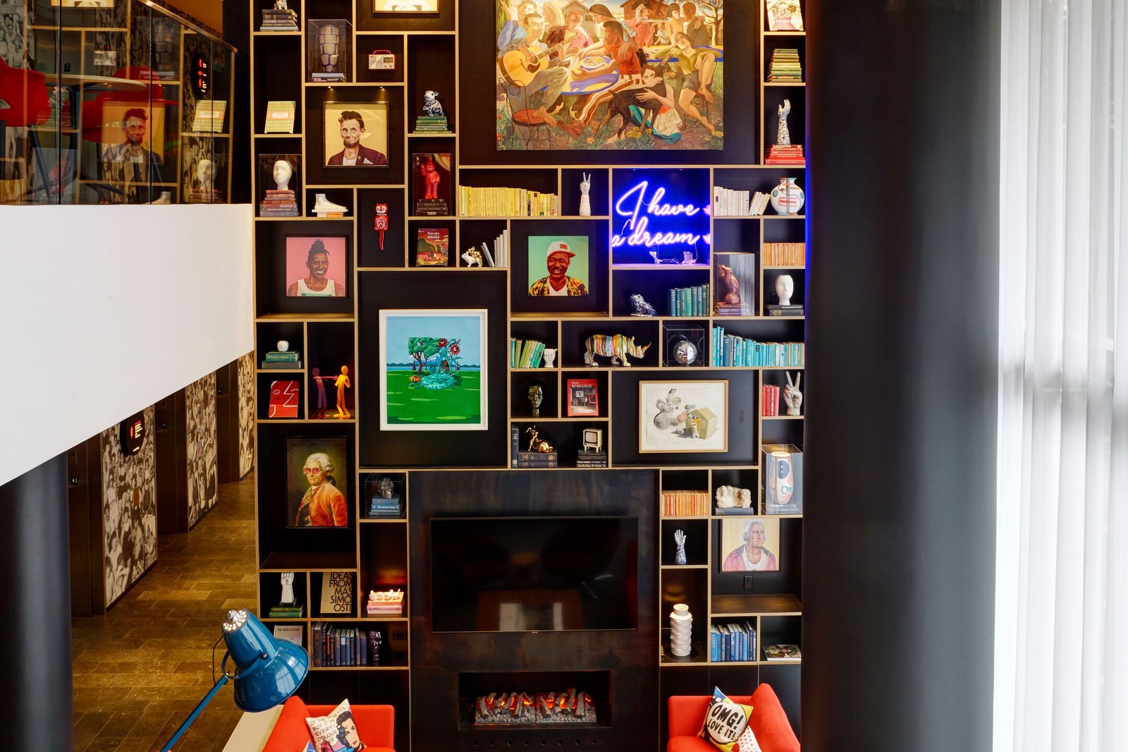 Art wall with I have a dream neon at citizenM Washington DC Capitol