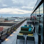 cloudM rooftop terrace at dusk