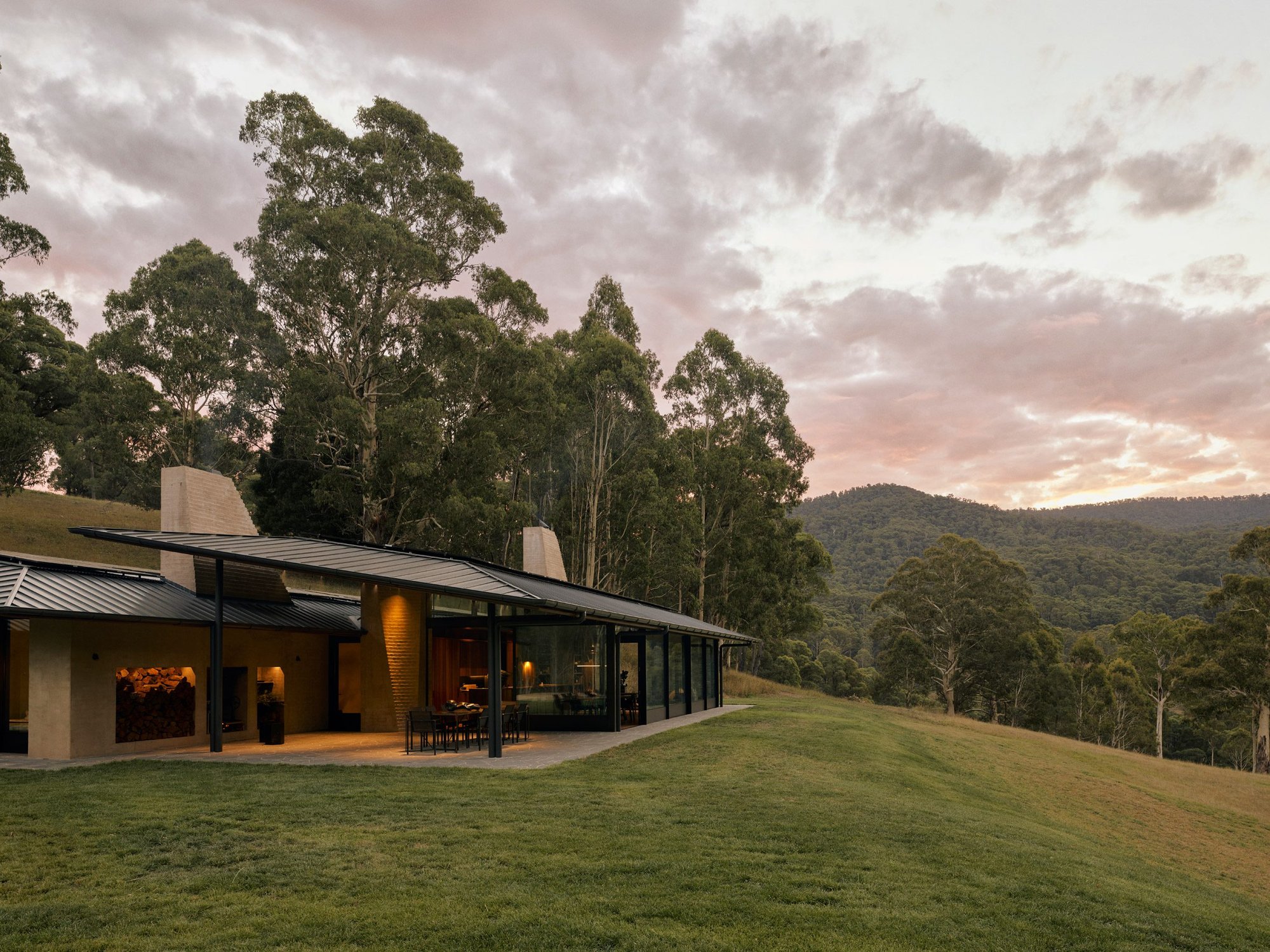 Howqua River Lodge 파이어핏 테라스