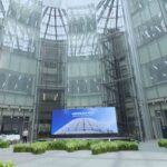 Suwon High-Tech Center atrium before ceremony