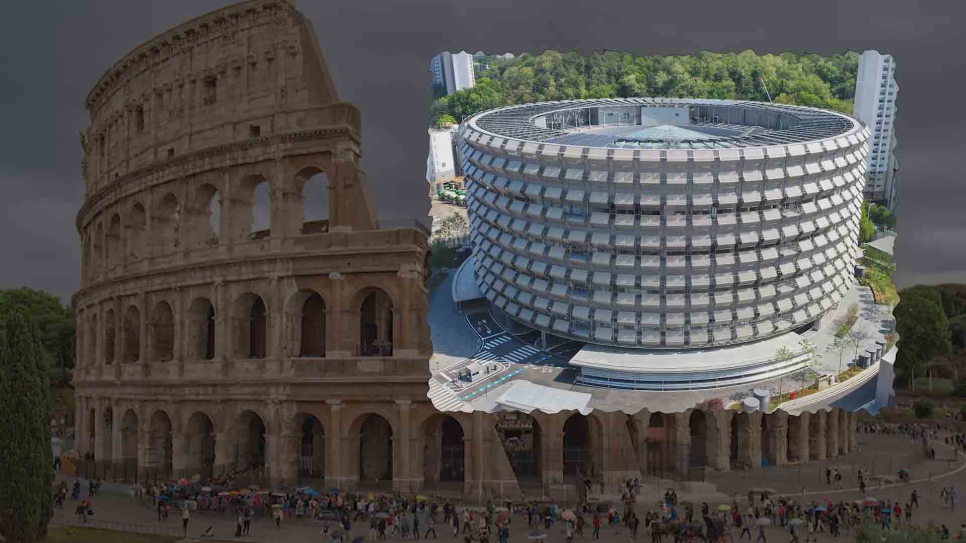 Suwon High-Tech Center compared with Colosseum