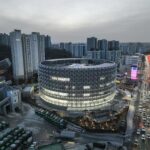 Suwon High-Tech Center at dusk