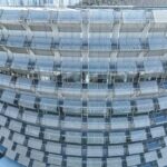 Suwon High-Tech Center louver facade detail