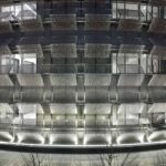 Suwon High-Tech Center facade at night