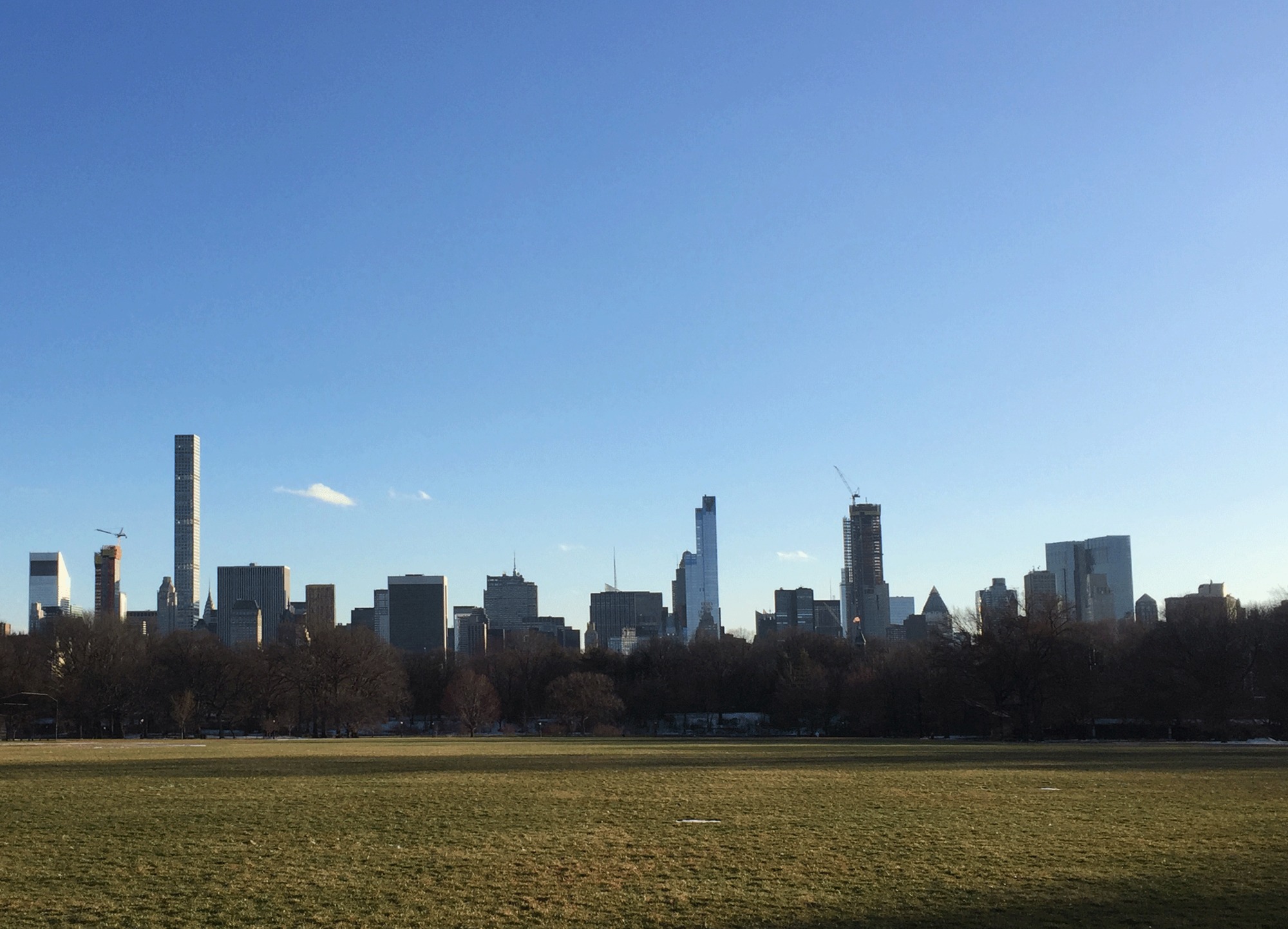 Billionaires Row skyline seen from Central Park