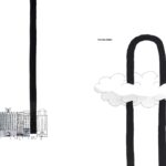 The Big Bend drawing with cloud and surrounding buildings