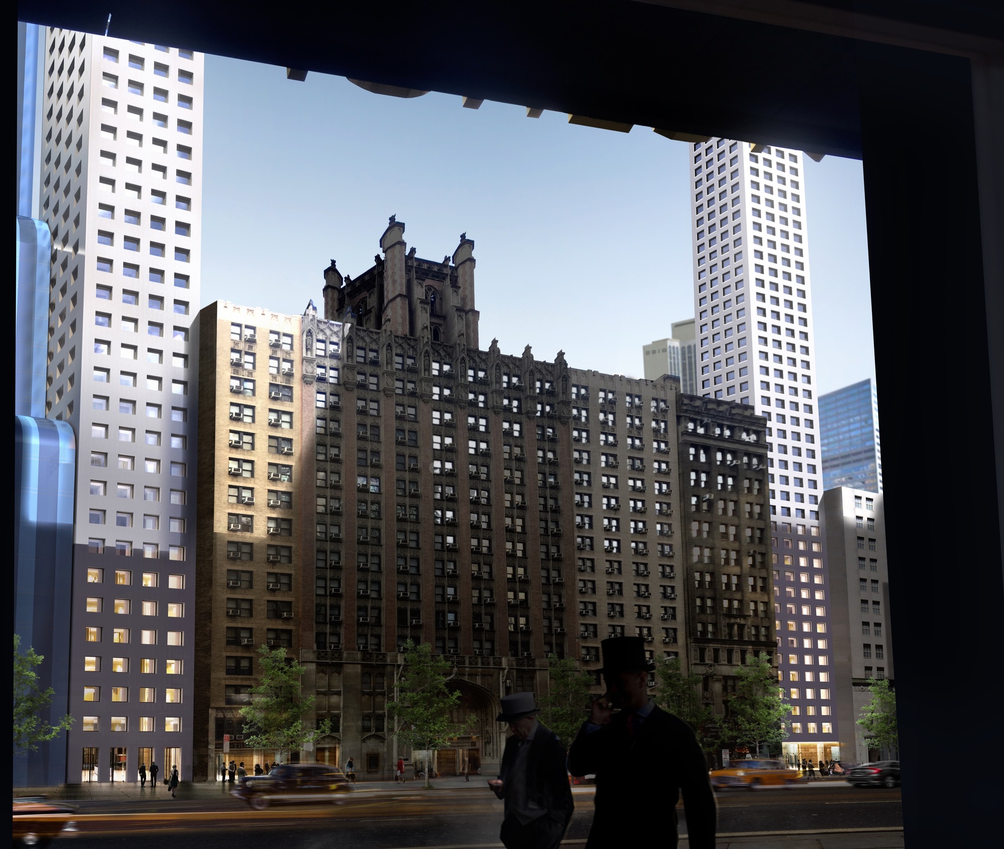 The Big Bend seen from street level on 57th Street