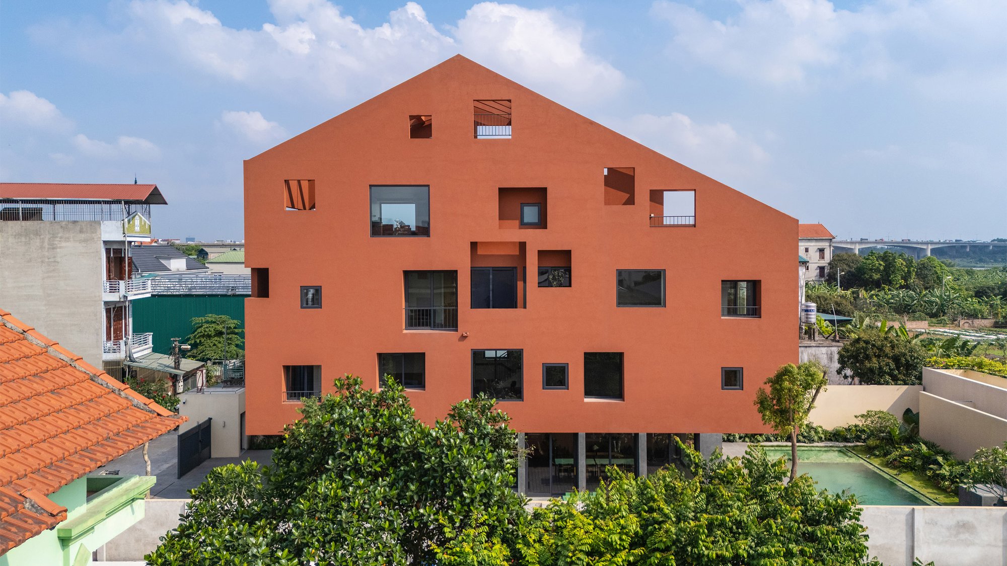 100 Windows 다세대 주택 외관, Hanoi, Vietnam