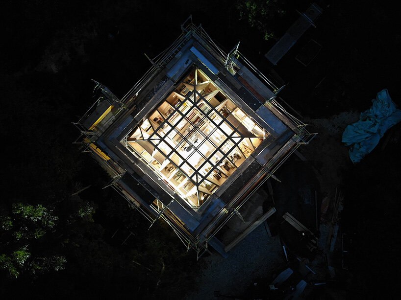 anton ii night aerial construction