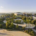 공원으로 조성된 캠퍼스 전경, Lucas Museum of Narrative Art 항공뷰