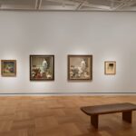 일러스트 원화가 걸린 Lucas Museum of Narrative Art 갤러리
