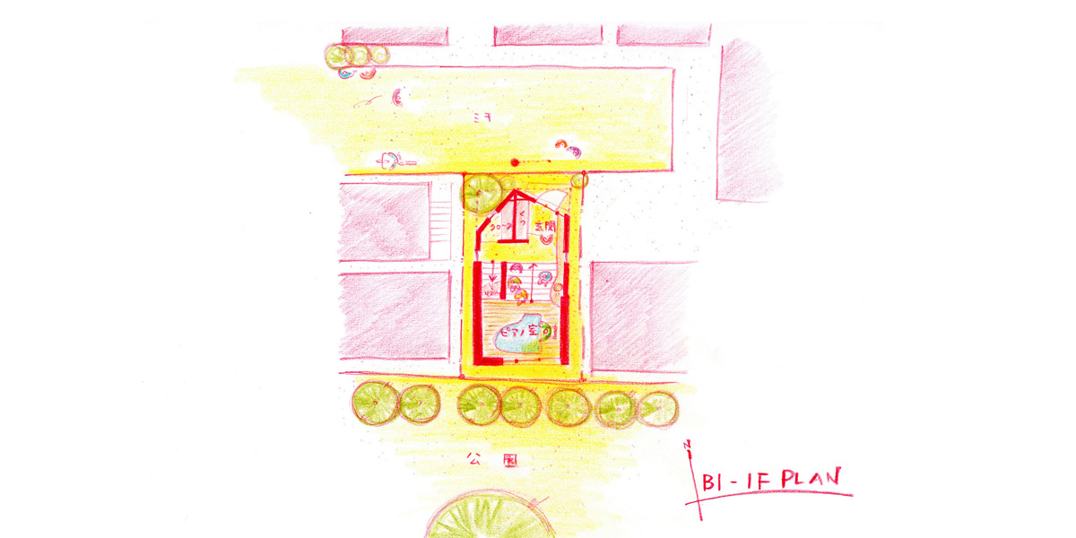 Park & Tiny House 지하1층-1층 평면도