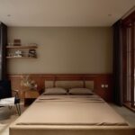 세로 살 덧창을 단 PAMA House 침실