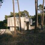 소나무 사이로 멀리 보이는 Trefoil House