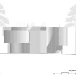 Trefoil House 남측 입면도
